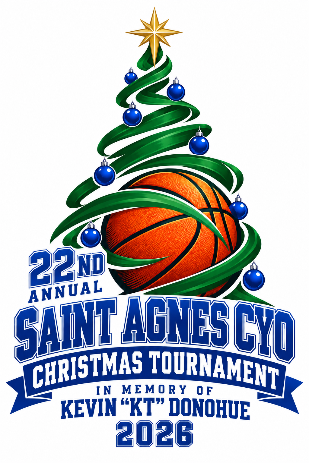 22nd Annual St. Agnes CYO Christmas Tournament logo
